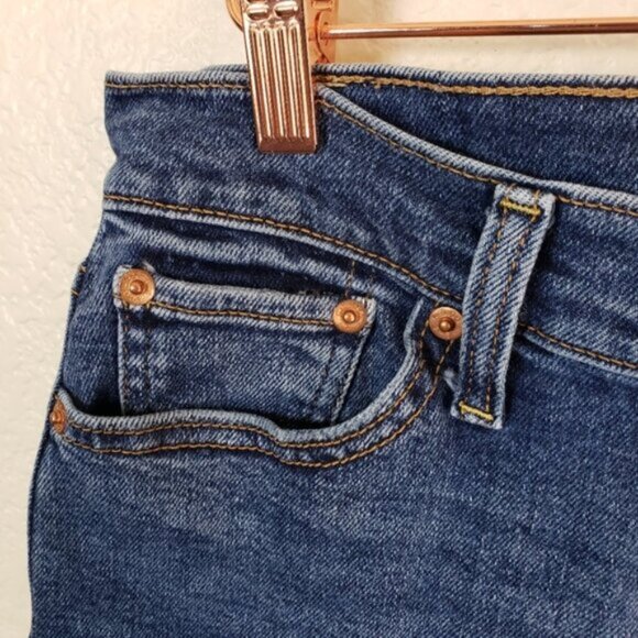 Levi's Wedgie Straight Distressed Jeans Button Fly Medium Wash size 29 y2k 90s - Picture 16 of 16